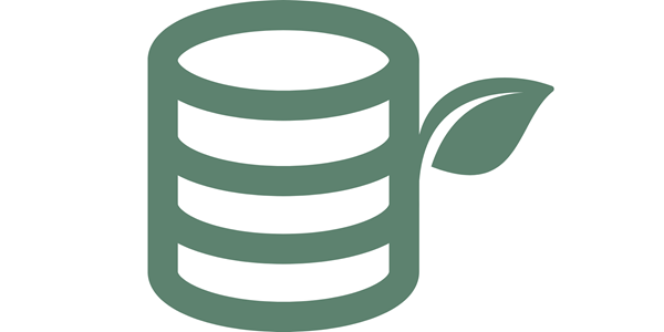 database with leaf icon