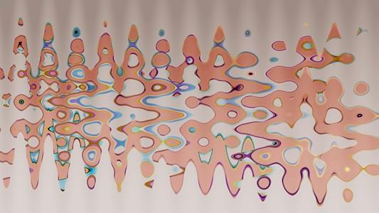 Abstract wavy pattern with pink and blue accents