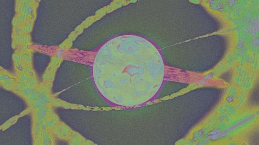 Abstract image of planet and rings